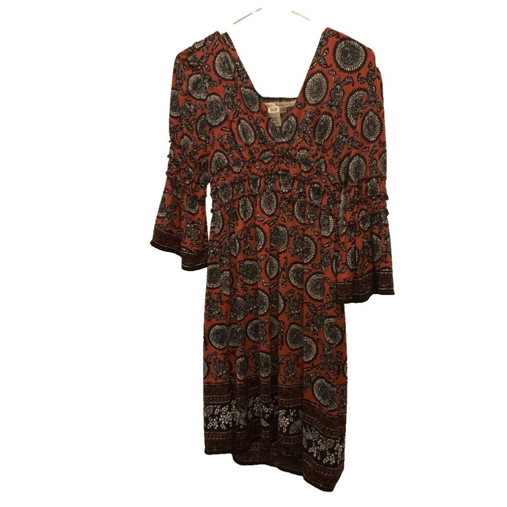 MAX STUDIO Dress Women’s Size Small A-Line 3/4 Sleeve Stretch